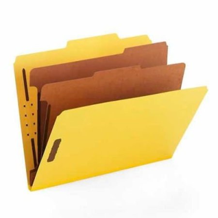 SMEAD Smead® Pressboard Classification Folders, Letter, Six-Section, Yellow, 10/Box 14034